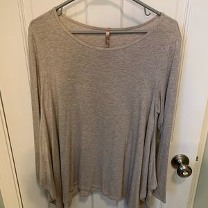 Tan Tunic with side skits and longer on sides